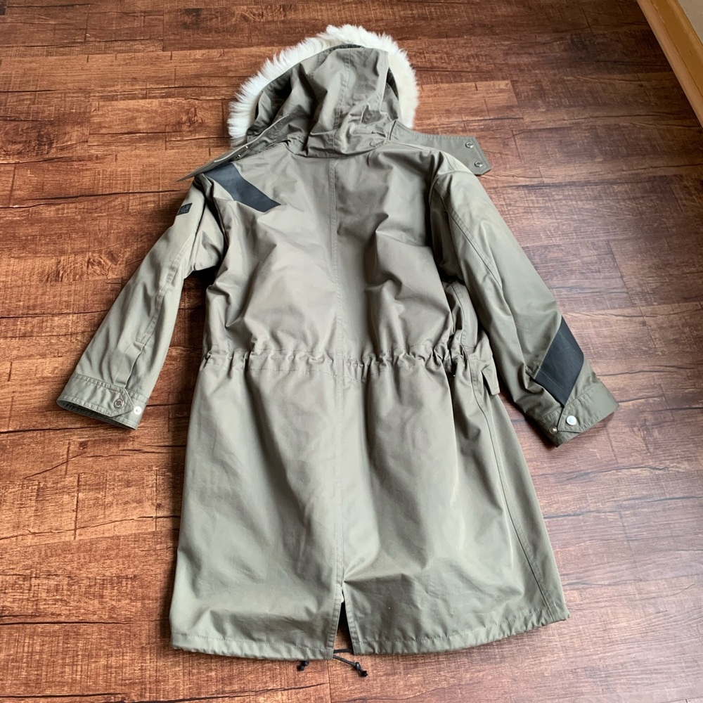 Belstaff olive green shearing trim hooded jacket - Picture 12 of 16
